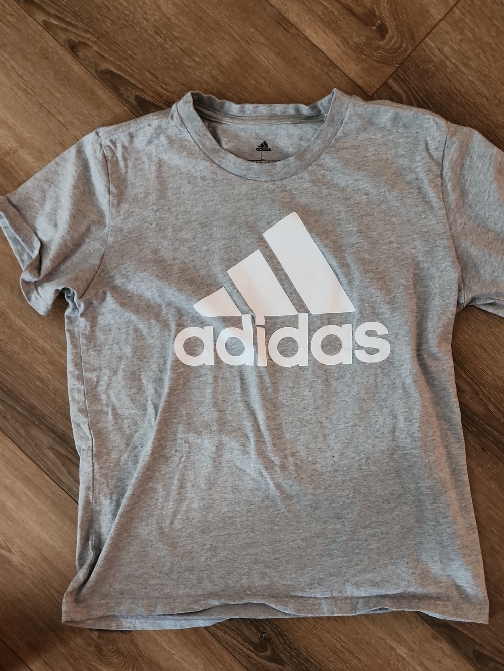Adidas Gray Cotton Authenic Tee